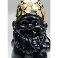 Deko & Geschenkartikel-KARE Design Deko Figur Zwerg Standing Schwarz Gold 46Cm