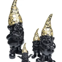 Deko & Geschenkartikel-KARE Design Deko Figur Zwerg Standing Schwarz Gold 46Cm