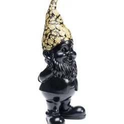 Deko & Geschenkartikel-KARE Design Deko Figur Zwerg Standing Schwarz Gold 30Cm
