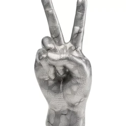 Deko & Geschenkartikel-KARE Design Deko Hand Victory Grau