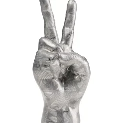 Deko & Geschenkartikel-KARE Design Deko Hand Victory Grau