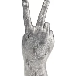 Deko & Geschenkartikel-KARE Design Deko Hand Victory Grau