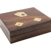 Deko & Geschenkartikel-KARE Design Deko Karten Box Gamble Wood (7/Tlg.)