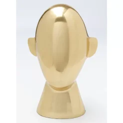 Deko & Geschenkartikel-KARE Design Deko Objekt Abstract Face Gold 28Cm