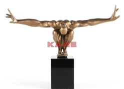 Deko & Geschenkartikel-KARE Design Deko Objekt Athlet Bronze