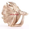 Deko & Geschenkartikel-KARE Design Deko Objekt Betta Fish Gold Klein