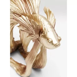 Deko & Geschenkartikel-KARE Design Deko Objekt Betta Fish Gold Klein
