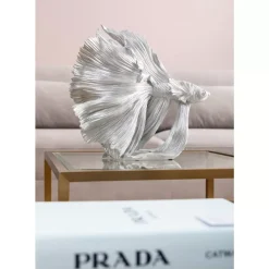Deko & Geschenkartikel-KARE Design Deko Objekt Betta Fish Silber Klein