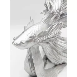 Deko & Geschenkartikel-KARE Design Deko Objekt Betta Fish Silber Klein