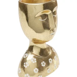 Deko & Geschenkartikel-KARE Design Deko Objekt Daisy Head Gold 19Cm