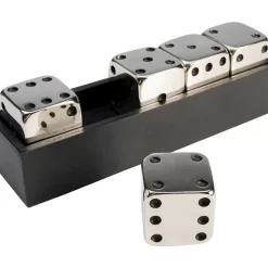 Sonstiges & Zubehör Accessoires-KARE Design Deko Objekt Dices Silber 20X6Cm