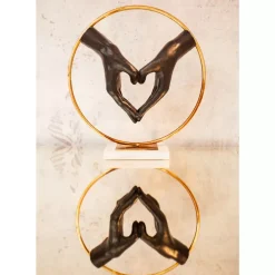 Deko & Geschenkartikel-KARE Design Deko Objekt Elements Heart Hand 33,5Cm