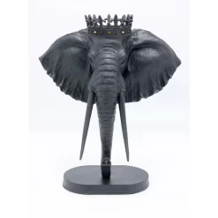 Deko & Geschenkartikel-KARE Design Deko Objekt Elephant Royal Schwarz 57Cm