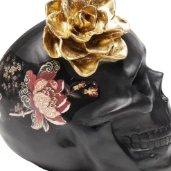 Deko & Geschenkartikel-KARE Design Deko Objekt Flower Skull 22Cm