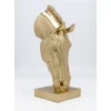 Deko & Geschenkartikel-KARE Design Deko Objekt Horse Face Gold 72Cm
