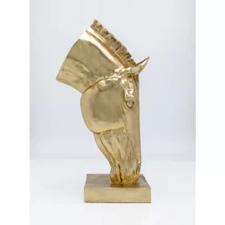 Deko & Geschenkartikel-KARE Design Deko Objekt Horse Face Gold 72Cm