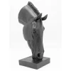 Deko & Geschenkartikel-KARE Design Deko Objekt Horse Face Schwarz 72Cm