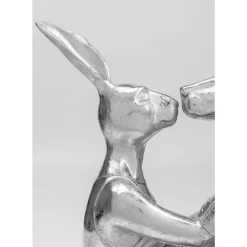 Deko & Geschenkartikel-KARE Design Deko Objekt Kissing Rabbit And Dog Silber