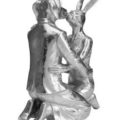 Deko & Geschenkartikel-KARE Design Deko Objekt Kissing Rabbit And Dog Silber
