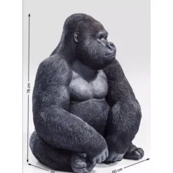 Deko & Geschenkartikel-KARE Design Deko Objekt Monkey Gorilla Side Xl Schwarz