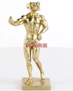 Deko & Geschenkartikel-KARE Design Deko Objekt Muscle Dog Gold