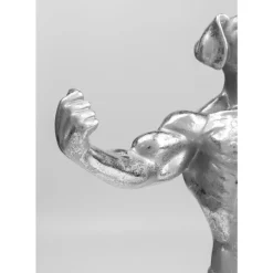 Deko & Geschenkartikel-KARE Design Deko Objekt Muscle Dog Silber