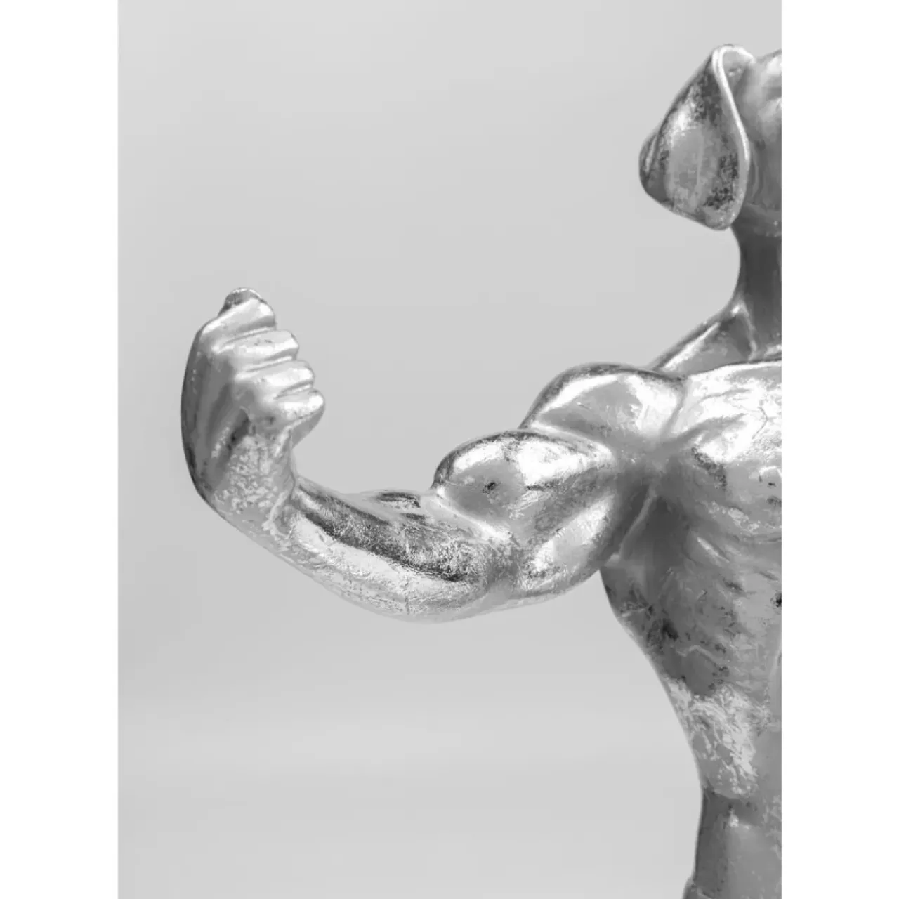 Deko & Geschenkartikel-KARE Design Deko Objekt Muscle Dog Silber