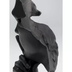 Deko & Geschenkartikel-KARE Design Deko Objekt Quiet Face Schwarz 31Cm