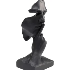Deko & Geschenkartikel-KARE Design Deko Objekt Quiet Face Schwarz 31Cm
