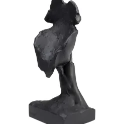 Deko & Geschenkartikel-KARE Design Deko Objekt Quiet Face Schwarz 31Cm