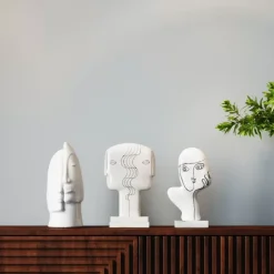 Deko & Geschenkartikel-KARE Design Deko Objekt Symmetric Face 28Cm