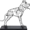 Deko & Geschenkartikel-KARE Design Deko Objekt Wire Attack Dog 36Cm