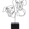 Deko & Geschenkartikel-KARE Design Deko Objekt Wire Dog Faces 38Cm