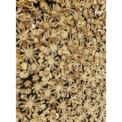 Bilder-KARE Design Deko Rahmen Gold Flower 120X120Cm
