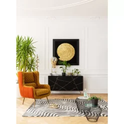 Bilder-KARE Design Deko Rahmen Golden Snail 120X120Cm