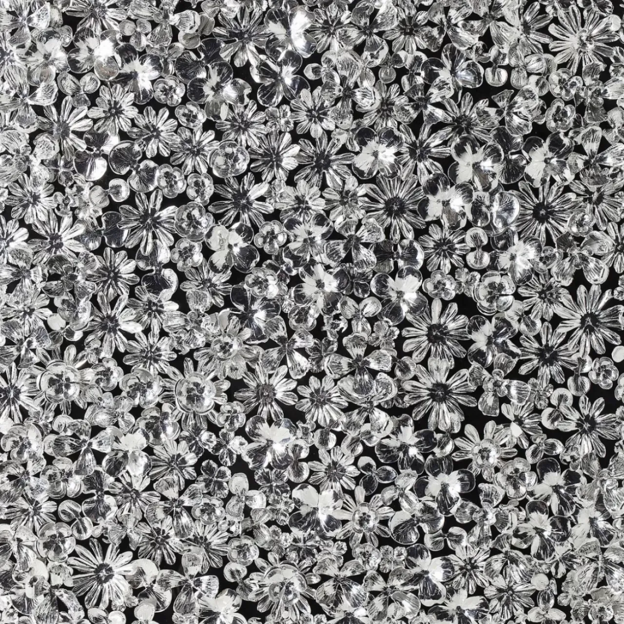Bilder-KARE Design Deko Rahmen Silver Flower 100X100Cm