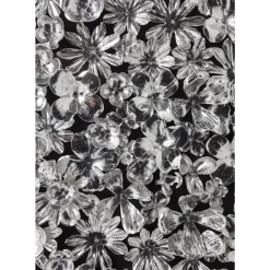 Bilder-KARE Design Deko Rahmen Silver Flower 100X100Cm