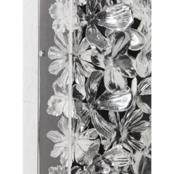 Bilder-KARE Design Deko Rahmen Silver Flower 100X100Cm