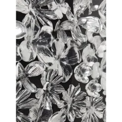 Bilder-KARE Design Deko Rahmen Silver Flower 100X100Cm