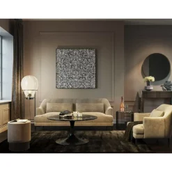 Bilder-KARE Design Deko Rahmen Silver Flower 100X100Cm