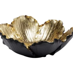 Deko & Geschenkartikel-KARE Design Deko Schale Flower Bloom Schwarz Gold O20Cm