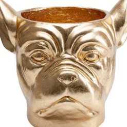 Aufbewahrung & Ordnung-KARE Design Deko Ubertopf Bulldog Gold