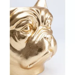 Aufbewahrung & Ordnung-KARE Design Deko Ubertopf Bulldog Gold