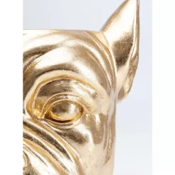Aufbewahrung & Ordnung-KARE Design Deko Ubertopf Bulldog Gold