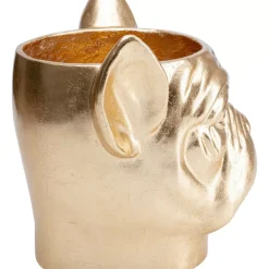 Aufbewahrung & Ordnung-KARE Design Deko Ubertopf Bulldog Gold