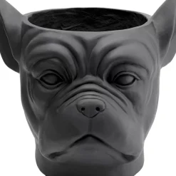 Aufbewahrung & Ordnung-KARE Design Deko Ubertopf Bulldog Schwarz
