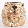 Aufbewahrung & Ordnung-KARE Design Deko Ubertopf Lion Gold