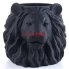 Aufbewahrung & Ordnung-KARE Design Deko Ubertopf Lion Schwarz