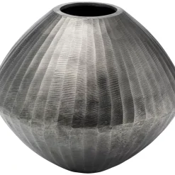 Vasen-KARE Design Deko Vase Sacramento Carving Silber Antik 30Cm