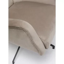 Sessel-KARE Design Drehsessel Bellissima Velvet Beige